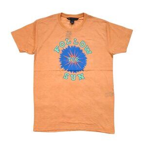 Marc by Marc Jacobs Orange Multi-Color Follow The Sun Graphic Tee Shirt SZ S